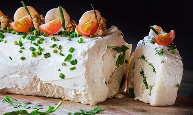 Torta fria de camarão