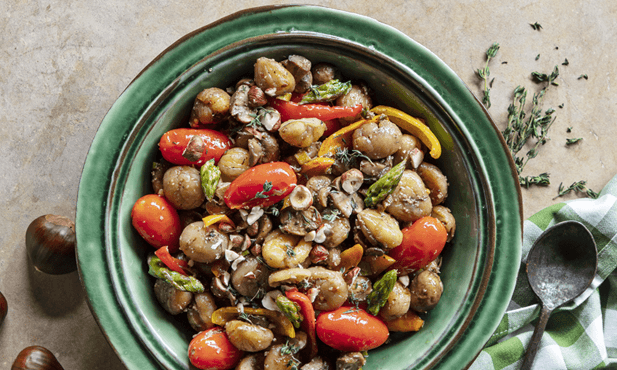 Estufado de legumes com castanhas