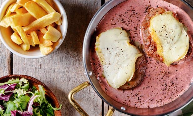 Bife do lombo Angus com queijo de...