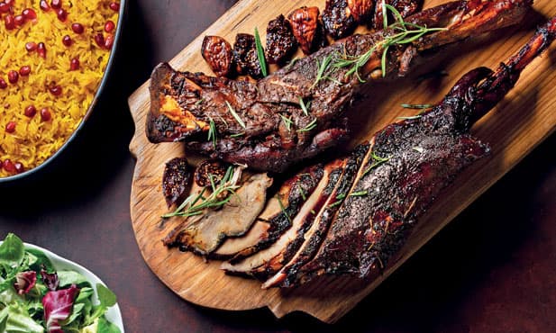 Cabrito no forno com arroz de...