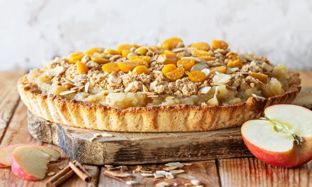 Tarte de maçã com crumble