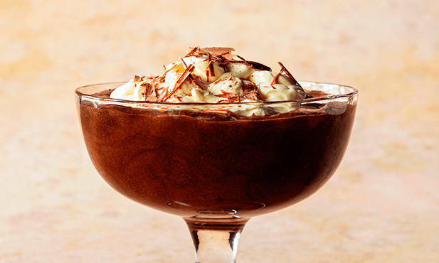 Mousse de chocolate preto e branco