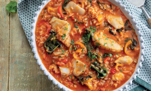 Arroz malandrinho de bacalhau