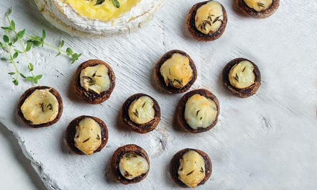 Cogumelos com queijo chèvre