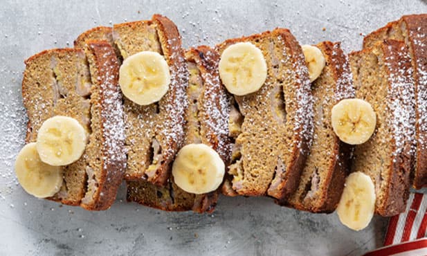 Bolo de banana e linhaça
