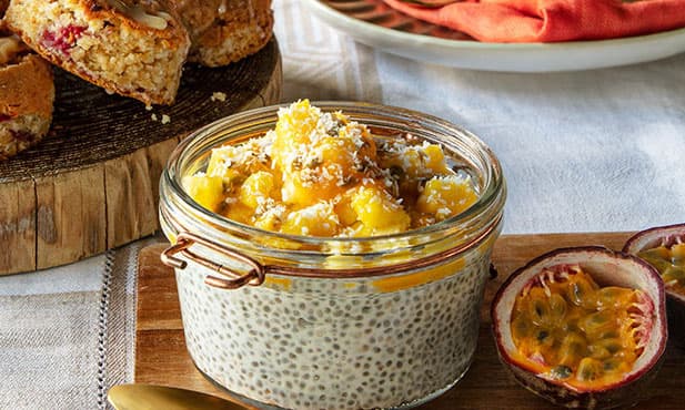 Pudim de chia com iogurte