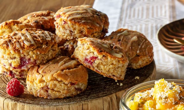 Scones de framboesa