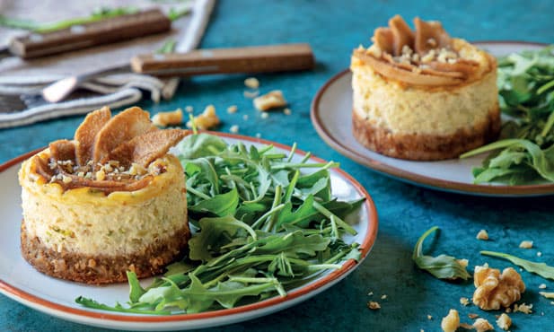 Cheesecake de roquefort e pêra