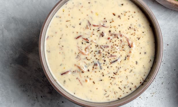 Molho de parmesão e bacon