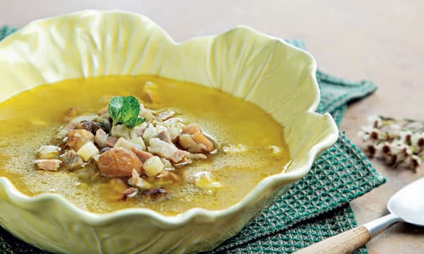 Sopa rica de castanhas