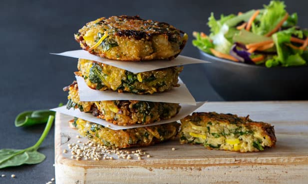 Bolinhos de quinoa com mozzarella