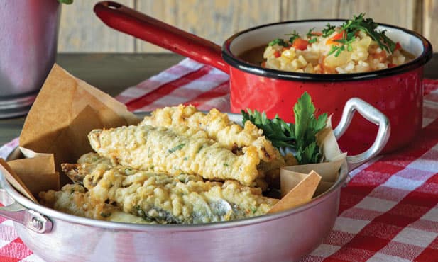 Sardinhas albardadas com arroz de...