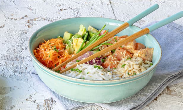 Poke bowl de salmão