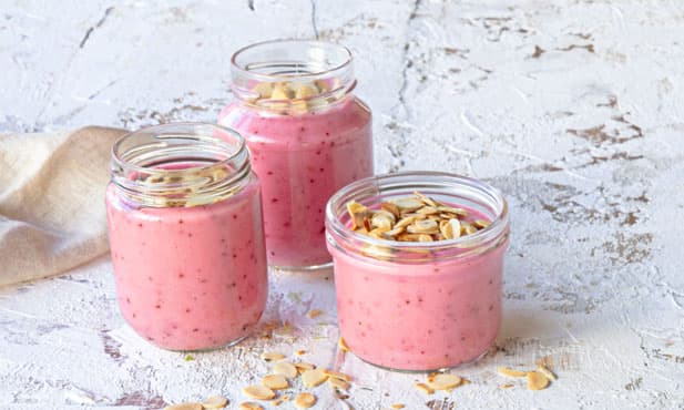 Doce de iogurte e frutos vermelhos