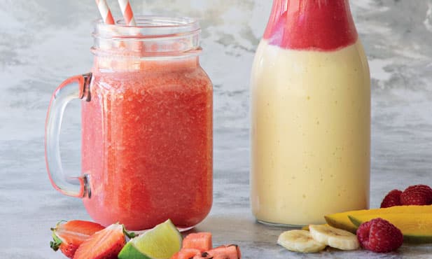 Batido de morango e melancia