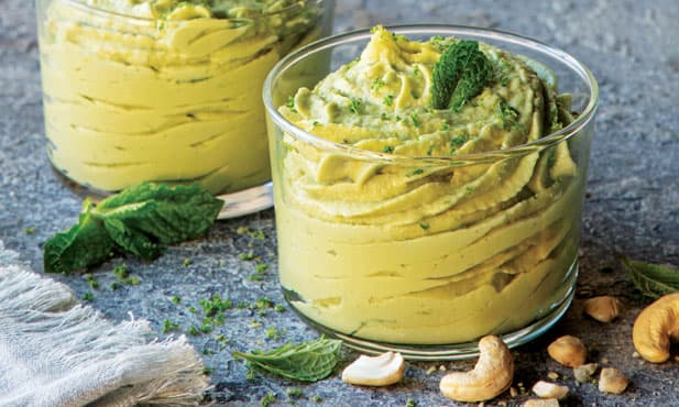 Mousse de abacate e lima