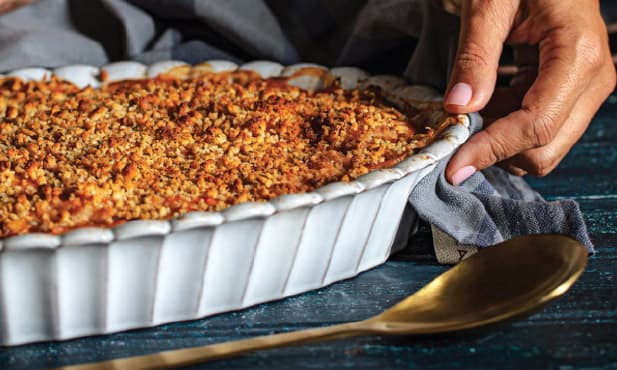 Bacalhau no forno com camarão