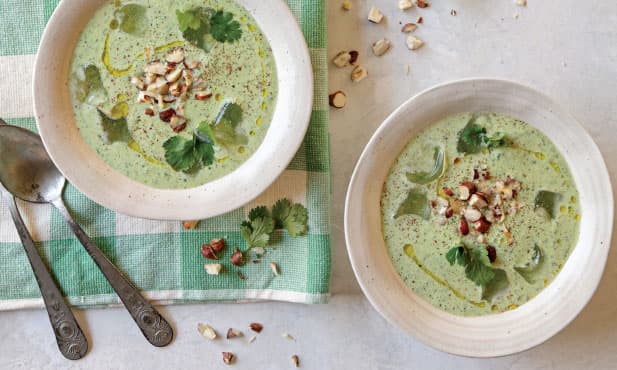 Sopa fria de pepino e iogurte