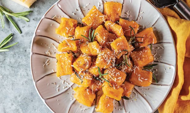 Gnocchi de abóbora com queijo